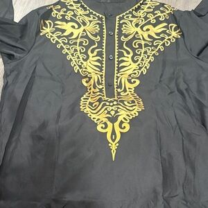 Elegant Black and Gold Women's Top